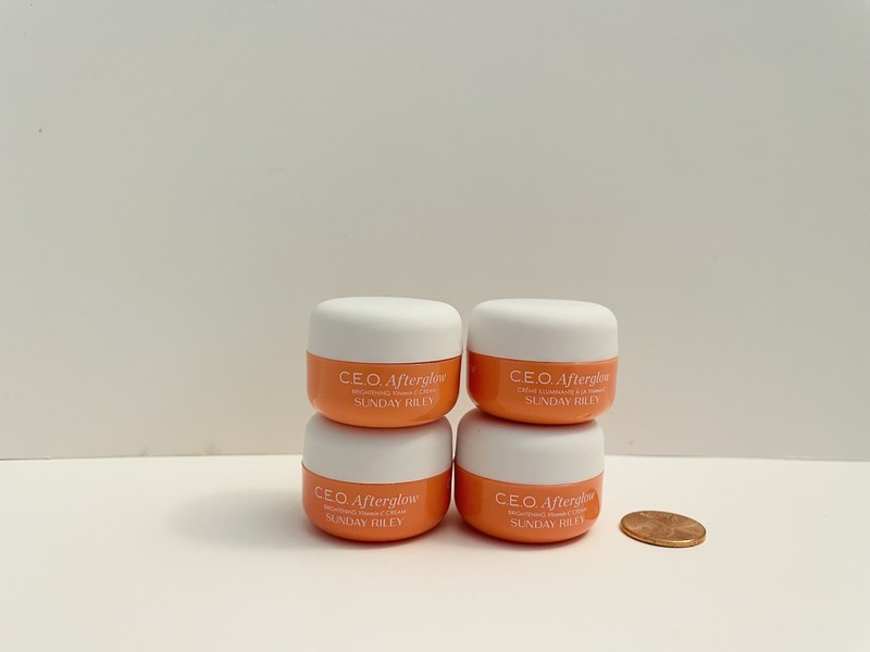 4 SUNDAY RILEY CEO Afterglow Brightening Vitamin C Cream 0.3 oz Travel Mini