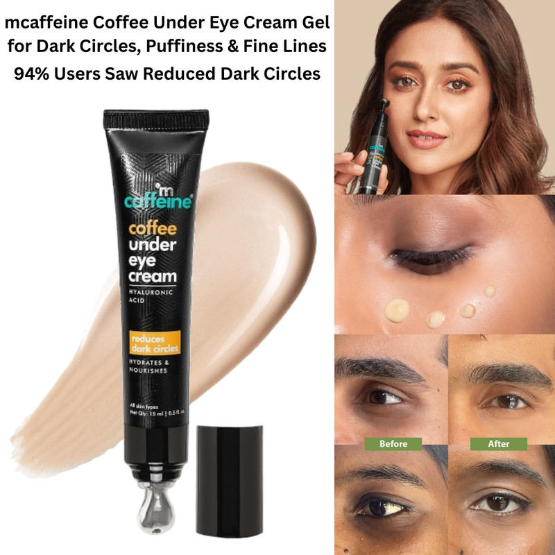 Under Eye Cream Gel for Dark Circles Fine Lines With Vitamin E for Puffiness 15g