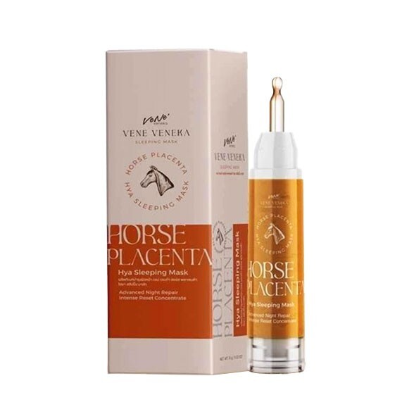 Vene Horse Placenta Hya Sleeping Mask Blemishes Freckle Face White 1 Night 15 g.