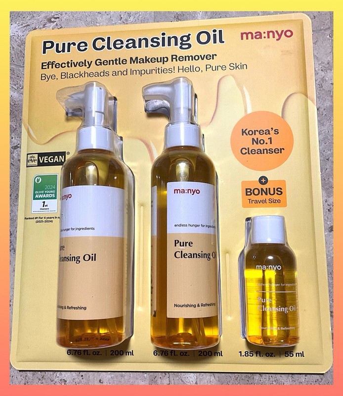 Manyo Pure Cleansing Oil 3 PC Set 6.7 oz + 1.8 pz 2028 Expiry