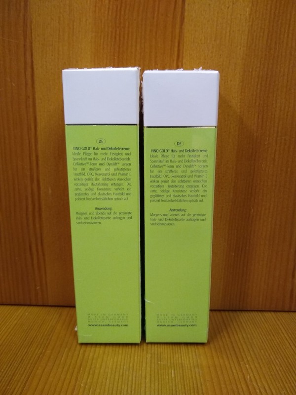 (2) M. Asam Vino Gold Intensive Lift Neck and Décolleté Cream 6.76 fl. Oz Total gallery