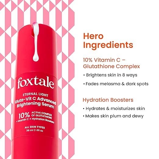 10% Vitamin C + Glutathione Complex Serum – Fades melasma & dark spots