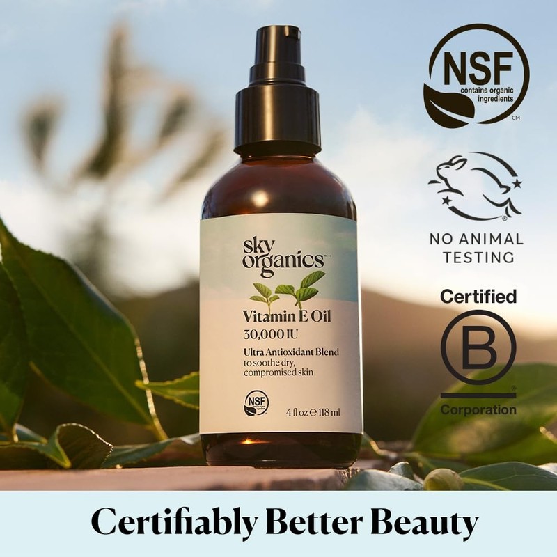 Sky Organic Vitamin E Oil 36,000 IU Ultra Antioxidant Blend 4 fl oz gallery