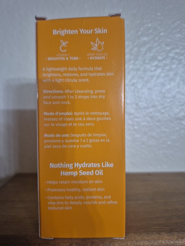 Hempz Brightening Day Serum Citrus Blossom Vitamin C Hemp Seed Oil 1 oz Dark Sp gallery
