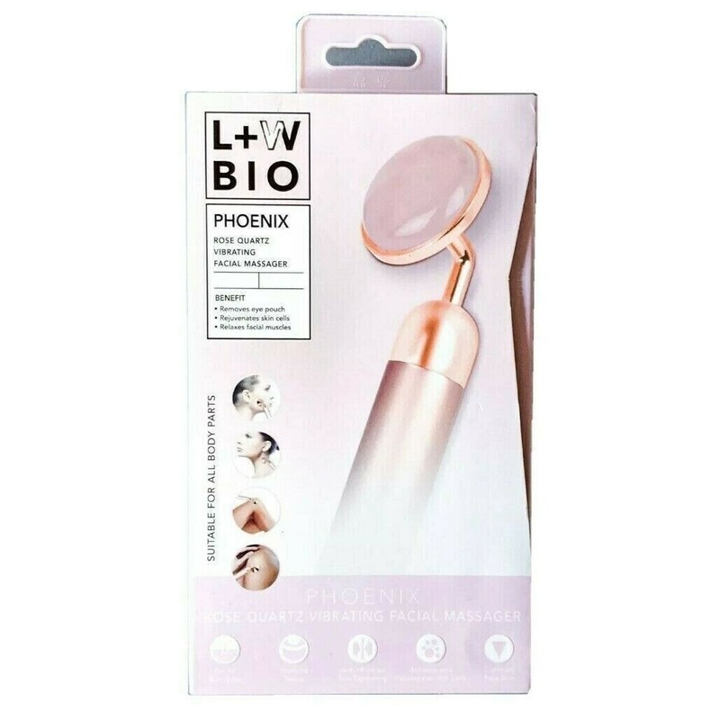 Luxe + Willow PHOENIX Rose Quartz Vibrating Facial Roller