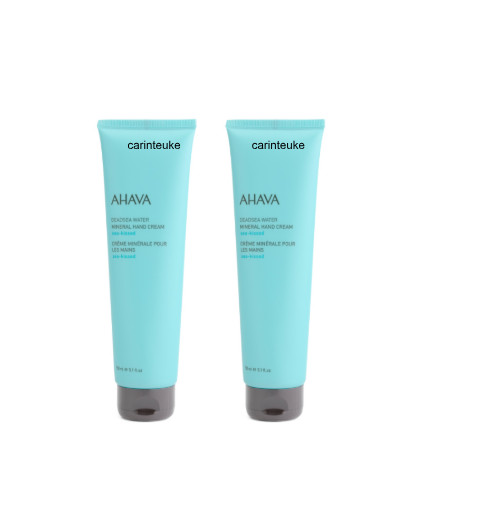 2X AHAVA DeadSea Water Mineral Hand Cream SEA-KISSED Jumbo Size