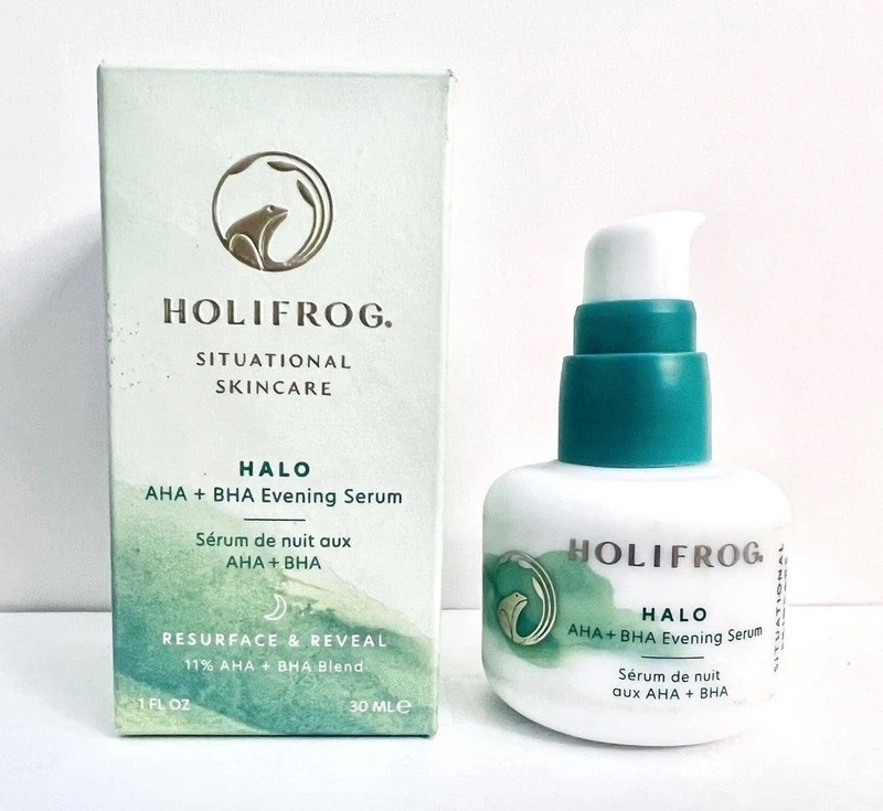 HoliFrog Halo AHA BHA Evening Serum Full Size 1 fl oz / 30 mL NEW