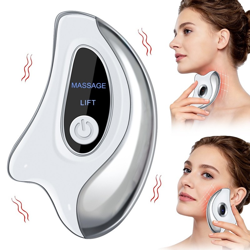 2IN1 Electric Gua Sha Facial Tool Heated Vibration Massager Anti-Aging&Puffiness gallery