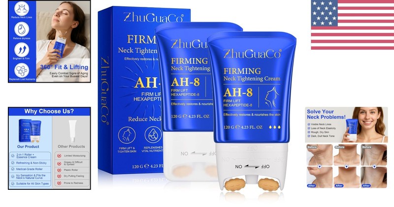 Luxury Neck Firming Cream with Roller - AH-8 Lifting & Nourishing 8.46 fl oz gallery