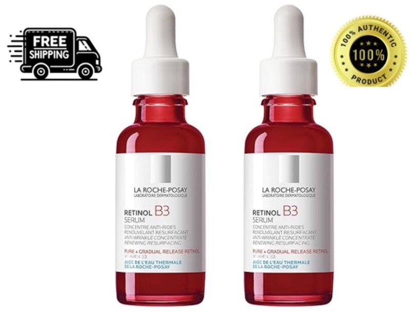 La Roche Posay Retinol Serum B3 Anti-Wrinkle Concentrate, 1 Oz, Pack of 2