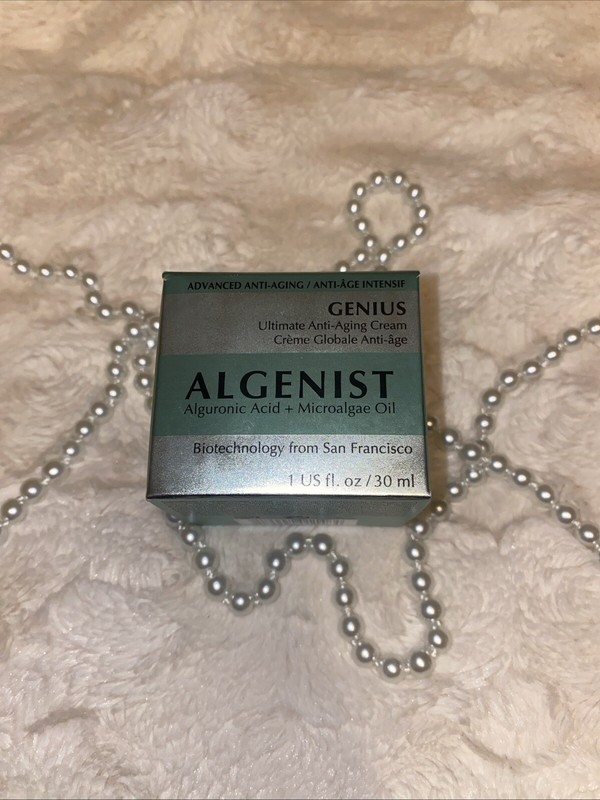 Anti-Aging Cream Algenist Genius Alguronic Acid and Microalgae Oil 1oz/30ml NIB
