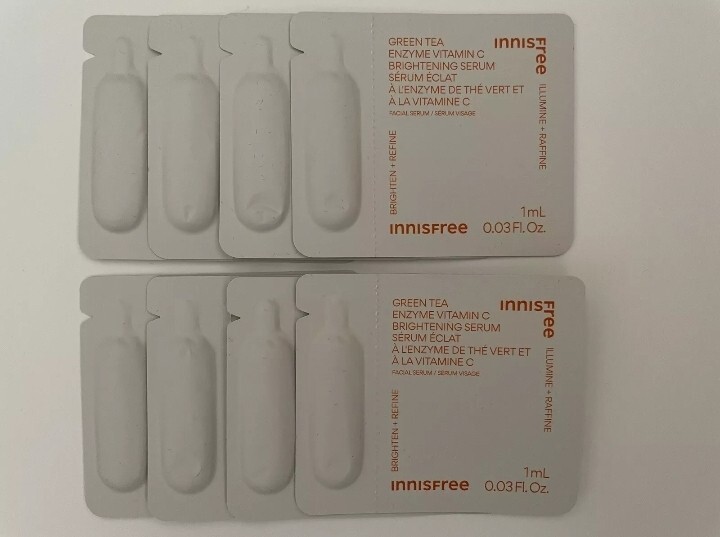 8 X INNISFREE Green Tea Enzyme Vitamin C Brightening Serum Samples 1ml EACH