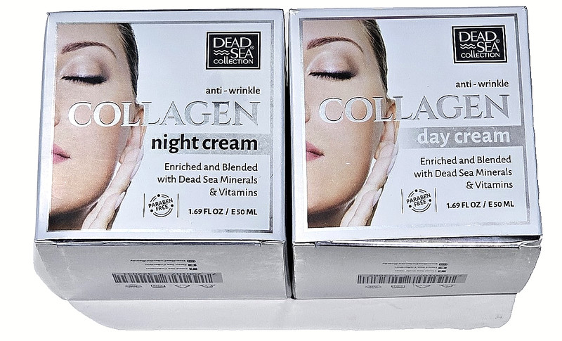 2 Pack Dead Sea Collection Collagen Anti Wrinkle Night Cream Minerals + Vitamins
