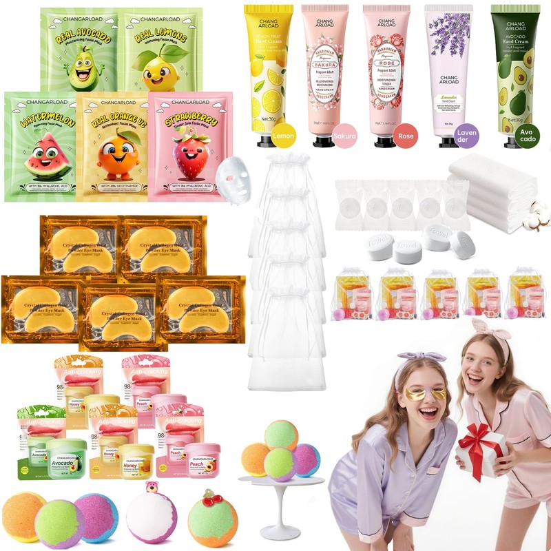 35 Pcs Spa Party Supplies for 5 – Spa Gifts for Women, Girls & Kids | Spa Set…