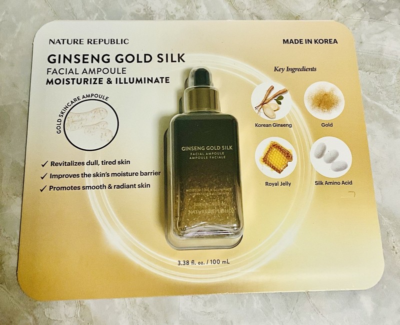 Ginseng Gold Silk Facial Ampoule, by Nature Republic 3.38 fl oz New