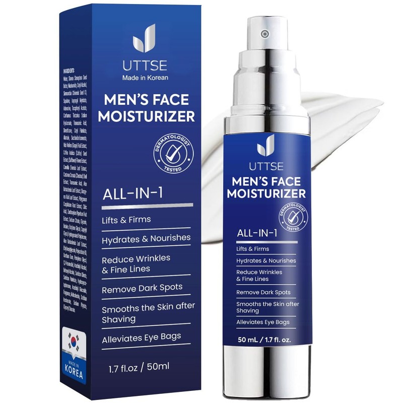 6-in-1 Mens Face Moisturizer: Face Cream for Men – Reduce the Look of Eye Bag…