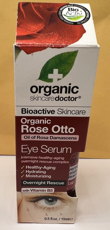 Organic SkinCare Doctor Organic Rose Otto Eye Serum 0.5 Fl Oz NIB +bonus cream
