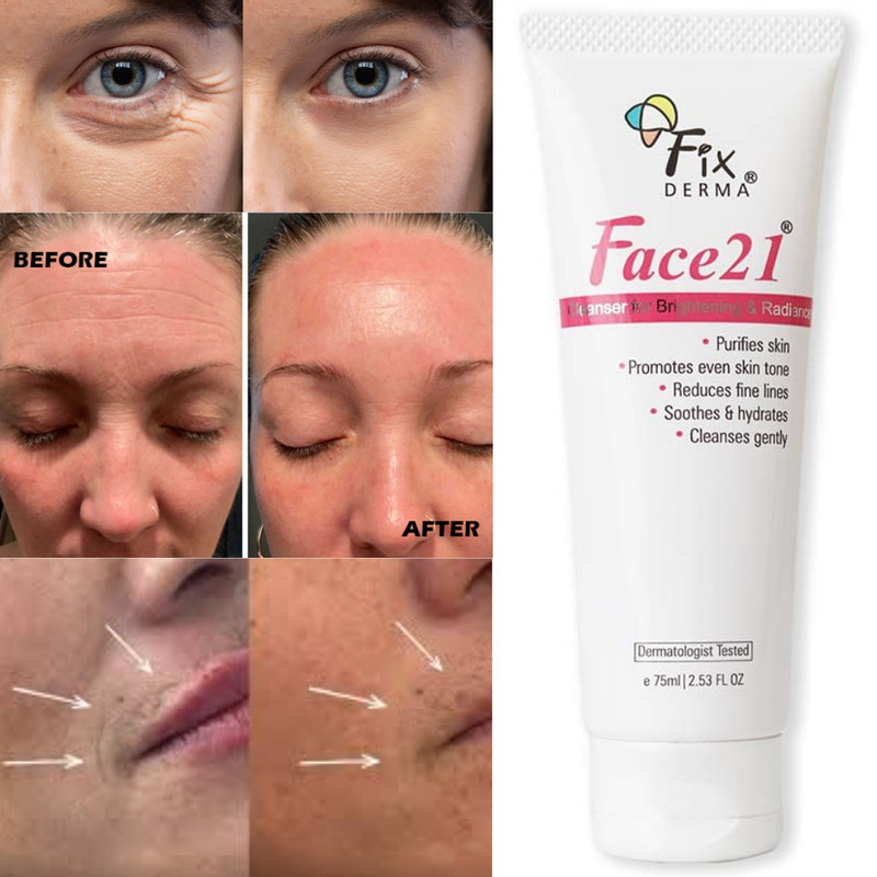 Fixderma Face21 Cleanser Reduces Wrinkles & Fine Lines Remove Pigmentation 75 ml