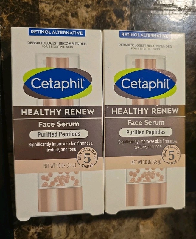 2 Cetaphil HEALTHY RENEW Face Serum Purified Peptides 1.0 Oz (C061)