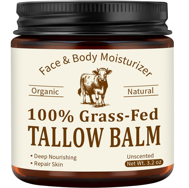 Beef Tallow for Skin & Face, Organic Grass Fed Beef Tallow Balm, Unscented Natur gallery
