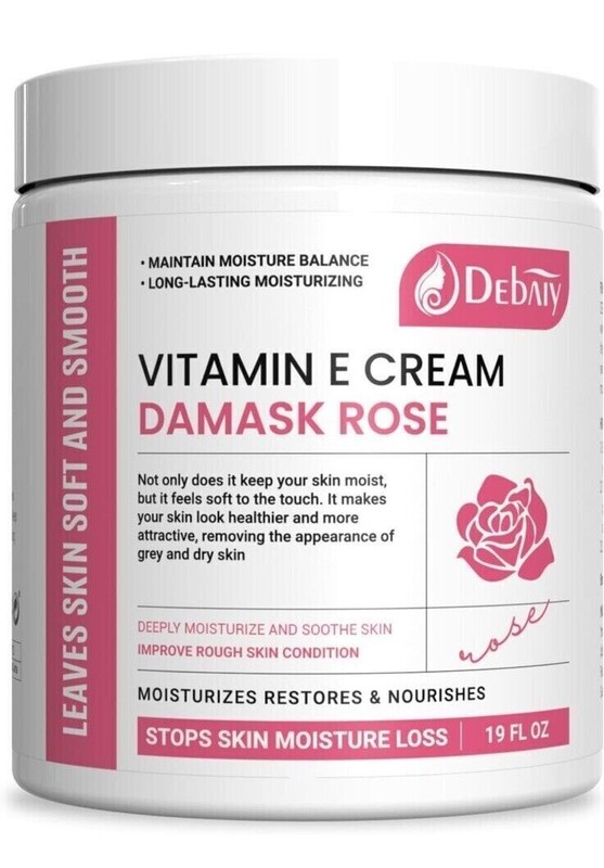 Debaiy Vitamin E Cream Damask Rose Large Jar ( 19oz) BB 12/2026