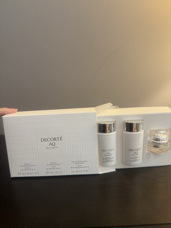 Decorte AQ Meliority Travel Set Intensive Emulsion, Lotion & Multi Cream NIB