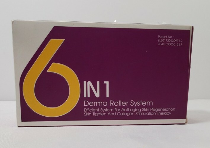 Portable 6 in 1 Derma Roller System Micro Needle Roller Set Skin Care Anti Aging