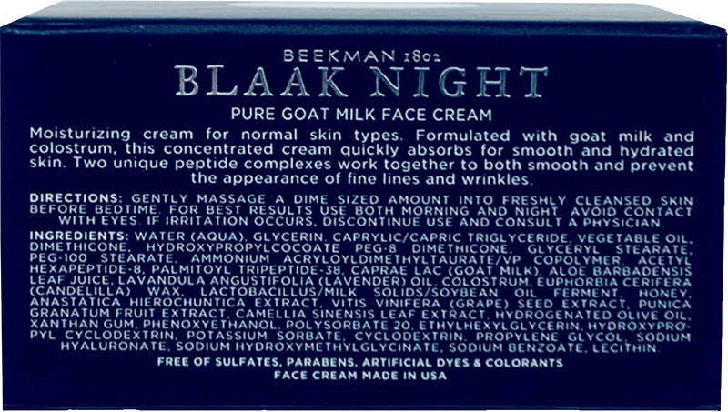 Beekman 1802 Blaak Night Pure Goat Milk Face Cream-1 fl oz-NIB-Pristine Package gallery