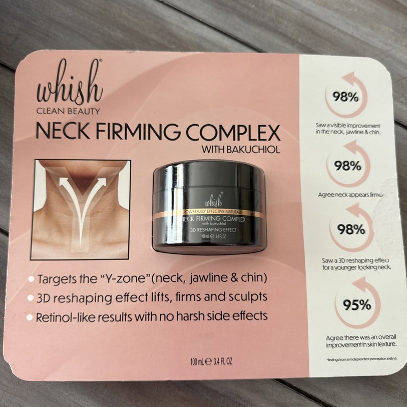 Whish Neck Firming Complex w/Bakuchiol Smooths Appearance of Fine Lines 3.4 floz