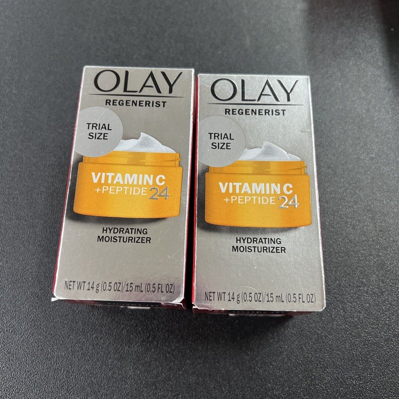 Olay Regenerist Vitamin C+Peptide 24 Moisturizer 0.5oz Trial Size (2 pack) gallery