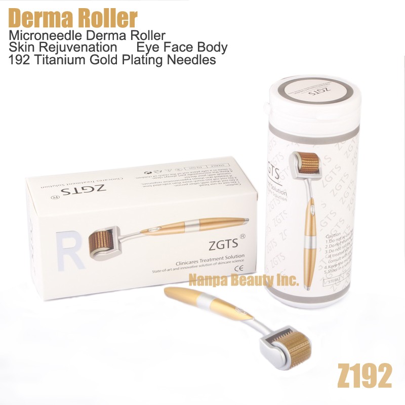 GTSROLLER (192 Pins) Titanium Derma Roller With Travel Case For Acne, Wrinkles