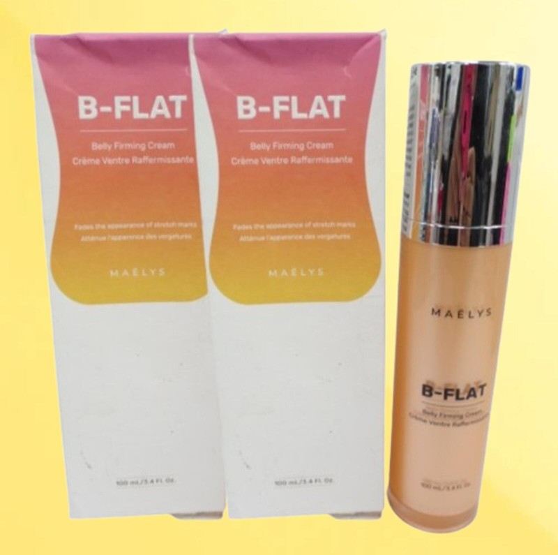 MAELYS B-FLAT FIRMING BELLY CREAM 3.4 OZ BOXED LOT OF 2 DETAILS