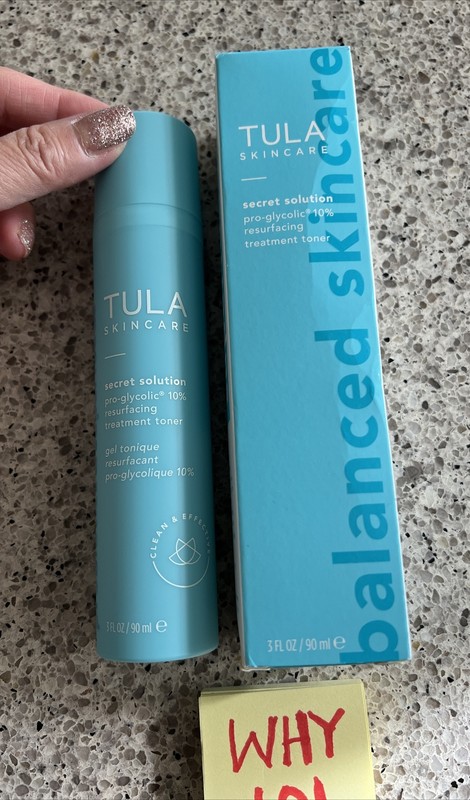 Tula Pro-Glycolic 10% Resurfacing Gel TONER 3oz/90mL FULL SZ SEALED BOX $46