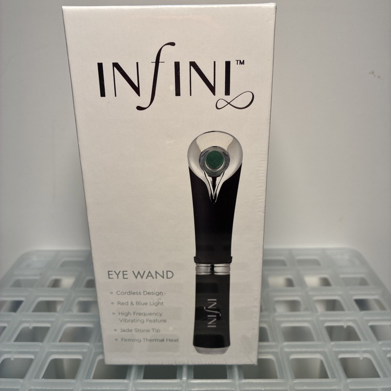 Infini Eye Wand Firming Red Blue Light Therapy Jade Stone MSRP $955 New Sealed