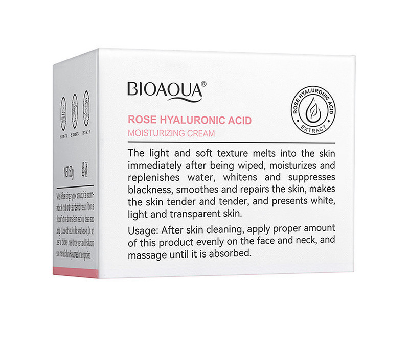 Bioaqua Rose Hyaluronic Acid Moisturizing Cream Repair Skin Oil Balance 50g gallery