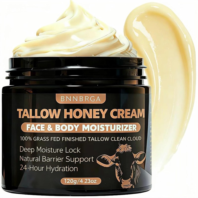 Beef Tallow for Face & Skin, 4.23oz Face & Body Moisturizer with 100% Organic Gr