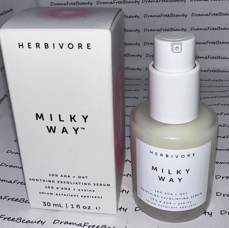 Herbivore Milky Way 10% AHA + Oat Soothing Exfoliating Serum 30ml./1fl.oz. BNIB gallery