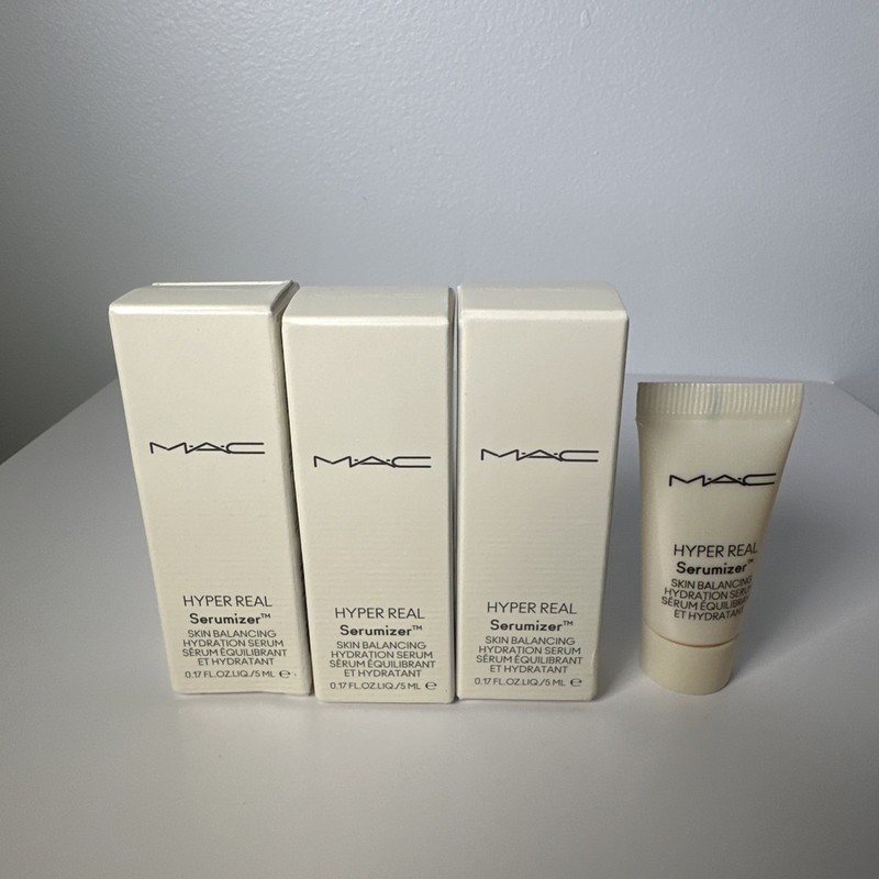3, MAC Hyper Real Serumizer Skin Balancing Hydration Serum 0.17oz Each NIB