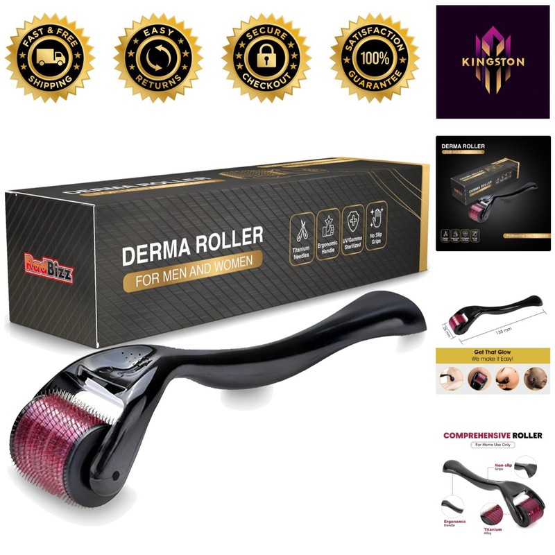Titanium Derma Roller – 0.25mm Needles with Convenient Storage Case for Home Use