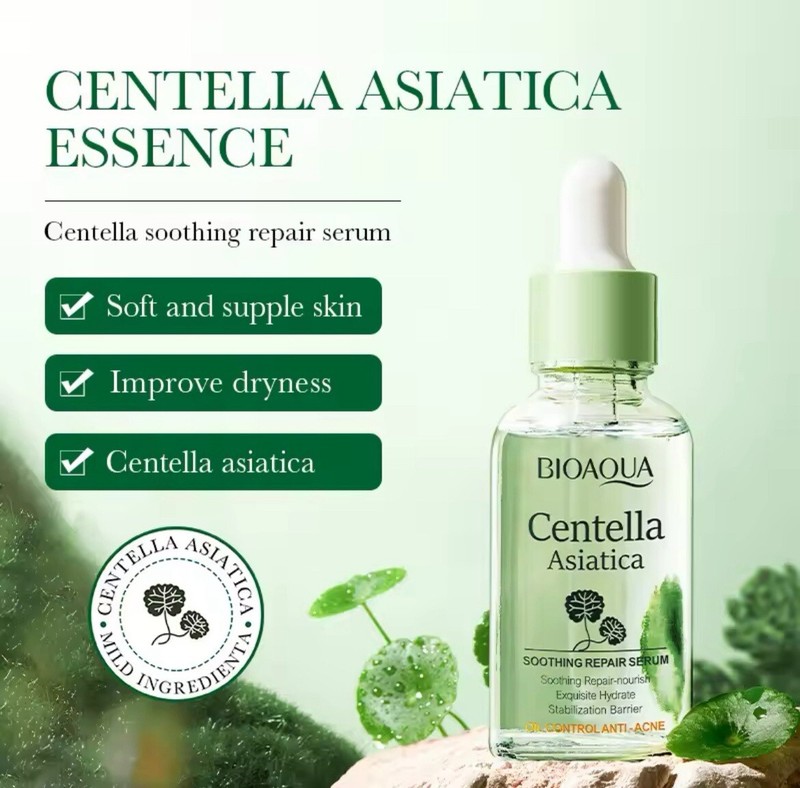Centella Asiatica Extract Serum with Aloe and Green Tea for Soothing Sensitive –