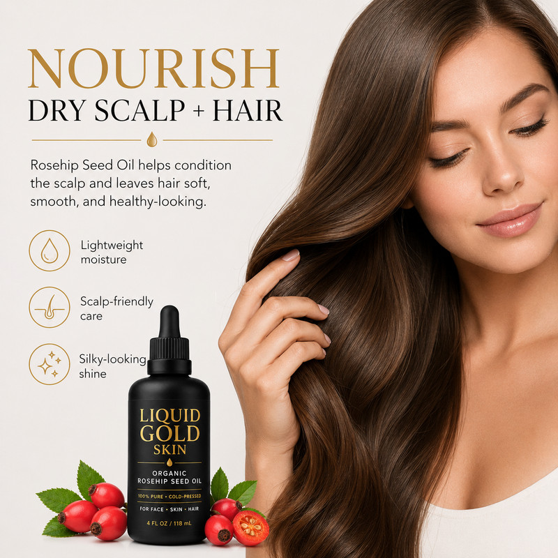 LIQUID GOLD SKIN Organic Rosehip Seed Oil 100% Pure • Face, Skin & Hair gallery