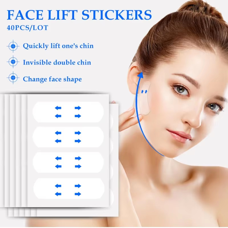 40-120PCS V-Shape Face Wrinkle Sagging Skin Adhesive Tape Lifting Face Stickers gallery