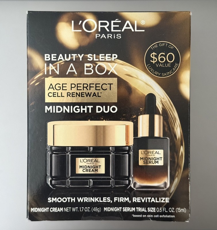 L’Oréal Paris Age Perfect Midnight Serum Duo 1.7 oz Trial Size Anti-Aging