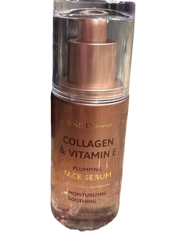 Skin Synergy Collagen & Vitamin E Plumping Moisturizing Soothing Face Serum 2 Oz