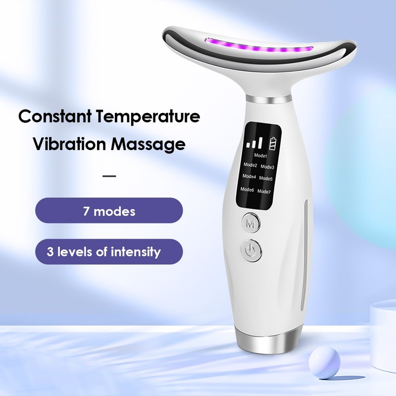 Neck Face Beauty Device, Skin Care Face Massage,3 in 1 Facial Massager 7 Modes