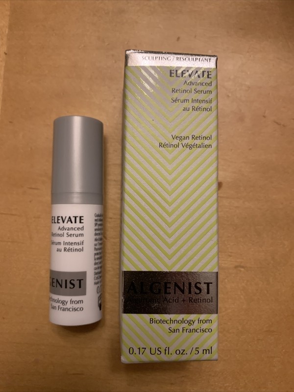 Algenist Elevate Advanced Retinol Serum Alguronic Acid .17oz/5ml Travel Size New