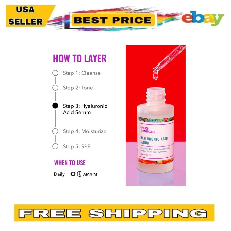 Good Molecules Hyaluronic Acid Serum, Hydrating & Non-Greasy gallery