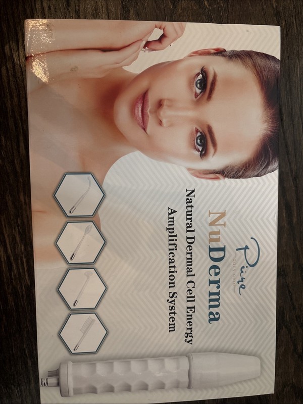 Pure Daily Care NuDerma Portable Skin Therapy Wand Machine~4 Wands~Never Used