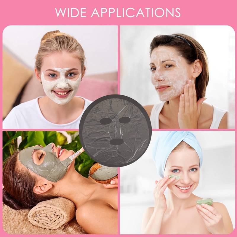 200 Sheets Facial Plastic Mask Disposable Transparent Sheet Face Masks gallery