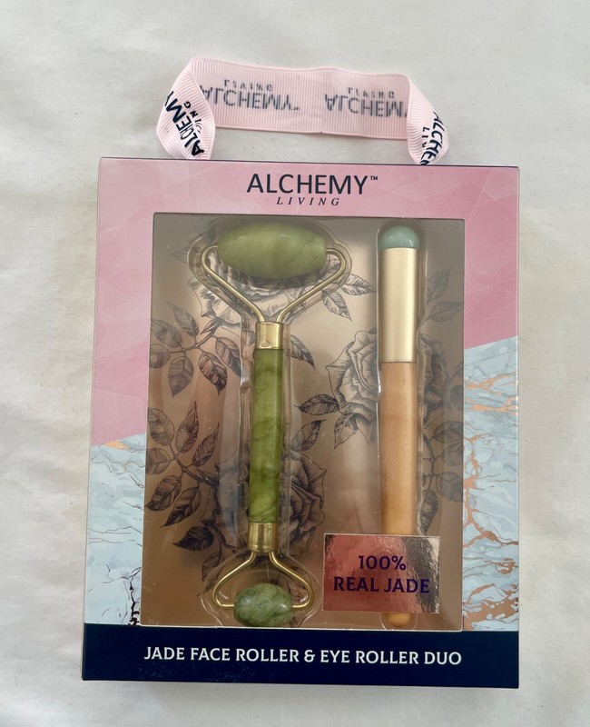Jade Facial Roller + Eye Roller Duo 100% Real - Alchemy Living NEW! FREE SHIP! gallery